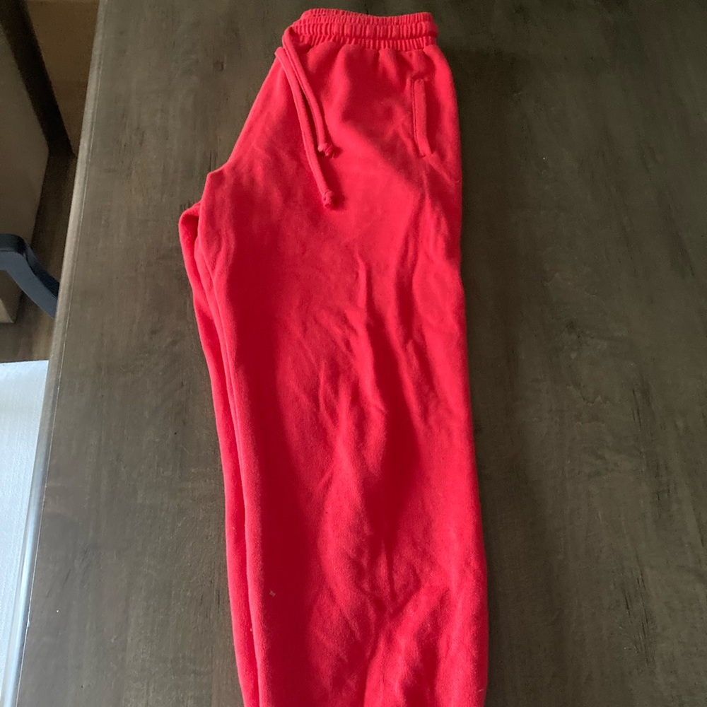Size small red urban riot soft inside sweat pants. Comes from smoke free house.